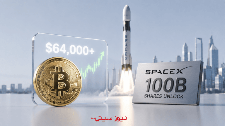 اخبار بیتکوین: بیتکوین بالای ۶۴ هزار دلار؛ بازار در انتظار آزادشدن ۱۰۰ میلیارد دلار سهام SpaceX