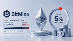 بیتماین BITMINE) تنها 265 هزار اتریوم تا تصاحب 5 درصد از عرضه ETH فاصله دارد