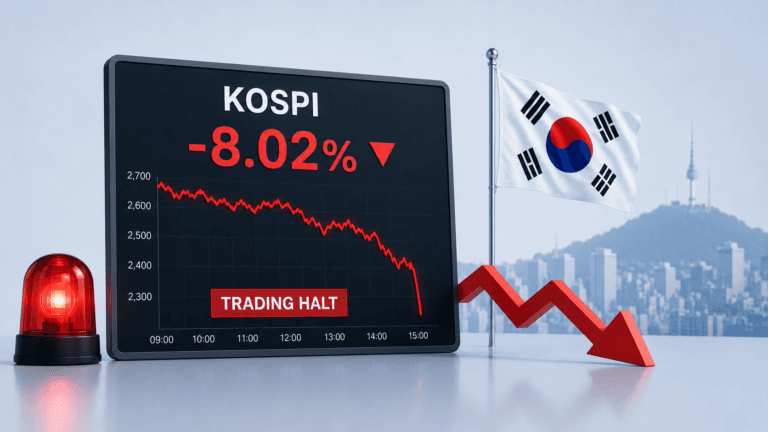 سقوط شدید KOSPI کرهی جنوبی