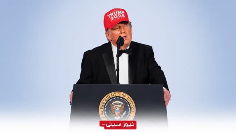 کلاه «ترامپ ۲۰۲۸» در شام خبرنگاران